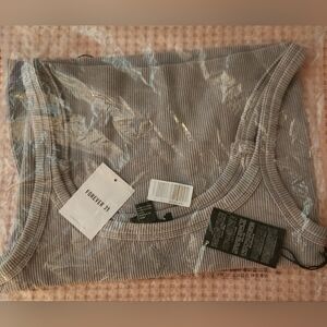 Forever 21 Gray Ribbed Tank Top